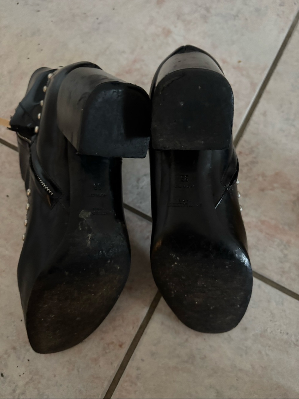 Saint Laurent dress shoes Lucas cowboy boots ysl Camperos stud ankle heels - Picture 7 of 8